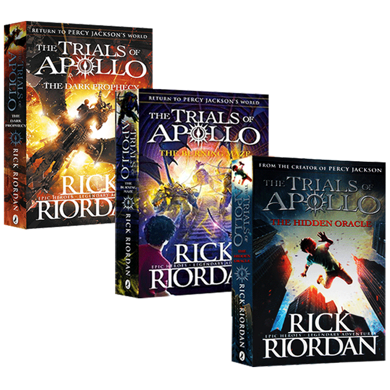 阿波罗的审判3本套装 The Trials of Apollo 英文原版小说书 黑暗预言 燃烧的迷宫 波西杰克逊 英文版进口青少年奇幻文学经典书籍