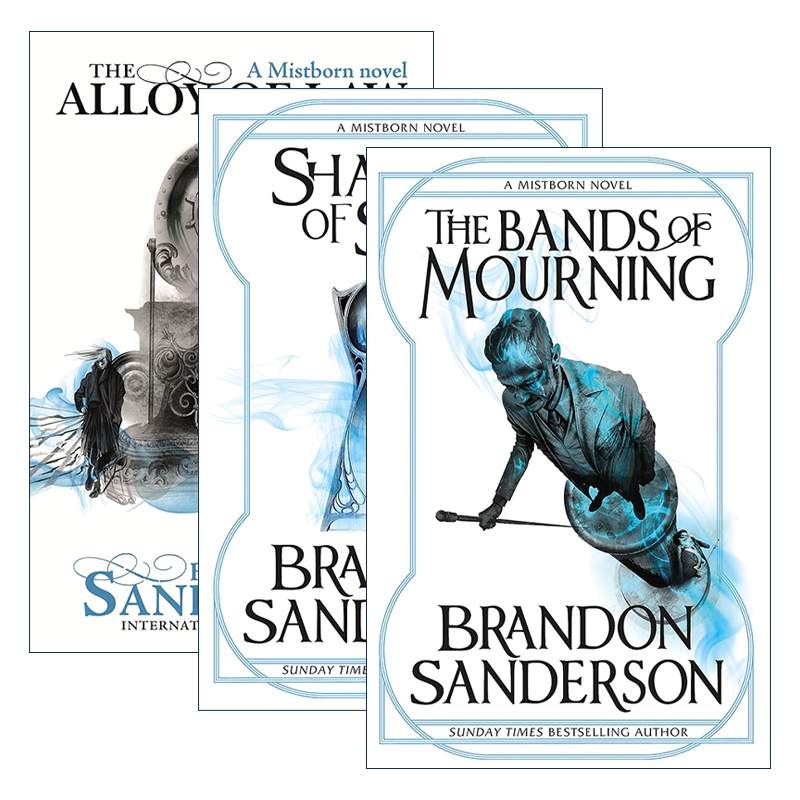英文原版 A Mistborn Novel 迷雾之子外传系列1-3册 Brandon Sanderson 执法熔金 旧影森森 悲悼护腕 英文版 进口英语原版书籍