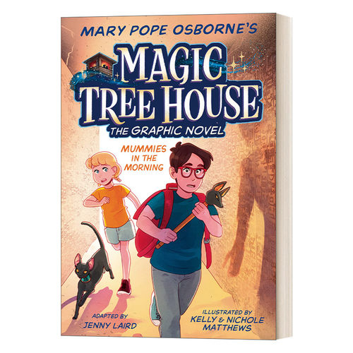 英文原版 Mummies in the Morning Graphic Novel 早上的木乃伊 神奇树屋全彩漫画 冒险故事桥梁章节漫画书 英文版 进口英语书籍
