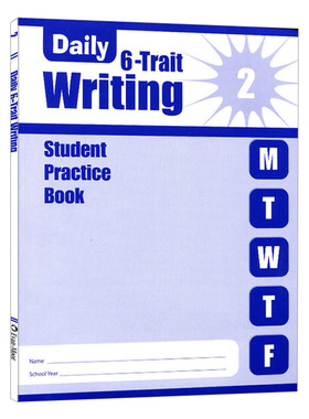 英文原版 Daily 6-Trait Writing Grade 2 SE 每日练习系列 系统写作 二年级 无答案作业本 英文版 进口英语原版书籍儿童全英语书