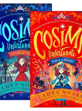 英文原版 Cosima Unfortunate 不幸少女柯西玛系列2册 儿童插画冒险故事书 偷星星 挫败骗局 英文版 进口英语原版书籍