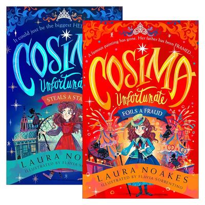 英文原版 Cosima Unfortunate 不幸少女柯西玛系列2册 儿童插画冒险故事书 偷星星 挫败骗局 英文版 进口英语原版书籍