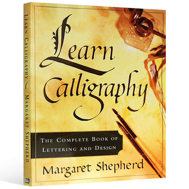 正版 英语字贴 英文原版 Learn Calligraphy英文进口书法字贴 手写印刷体意大利罗马斜衡水圆体 英文版书法学习艺术设计指导书