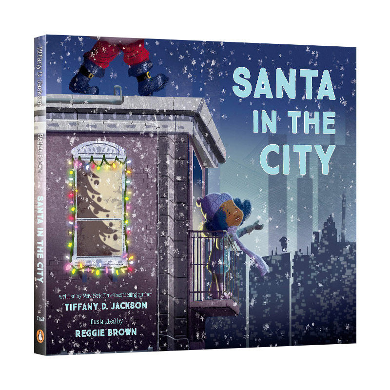 英文原版绘本 santa in the city 城市里的圣诞老人 圣诞节绘本 精装