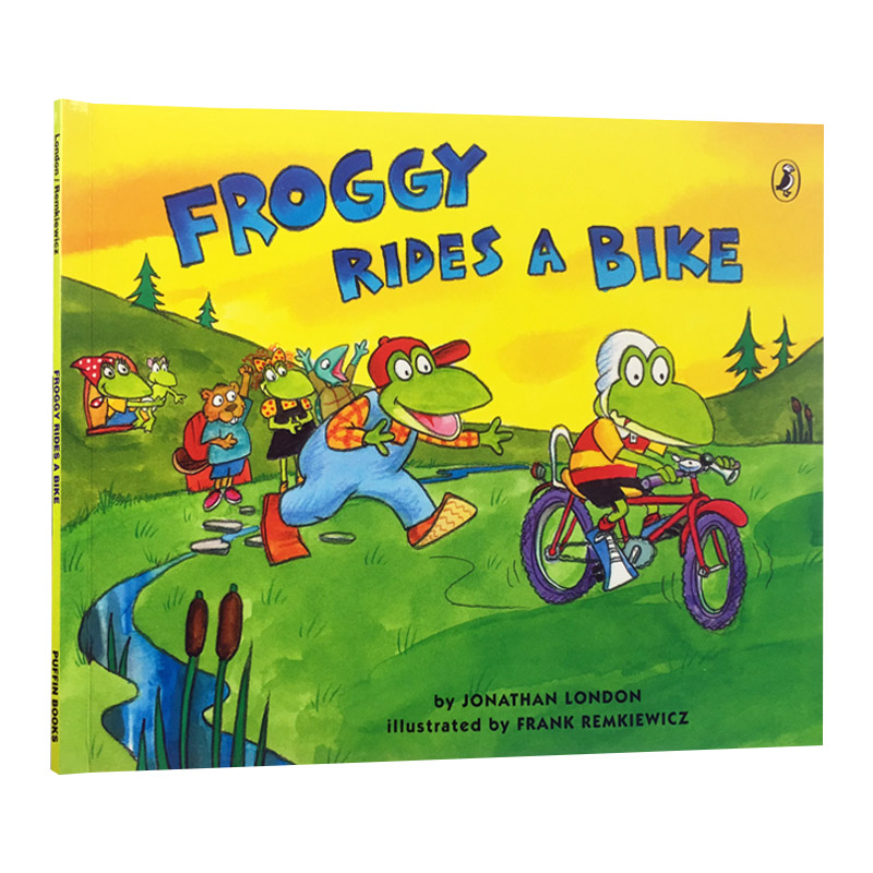 英文原版 Froggy Rides A Bike 小青蛙弗洛格骑车 大开绘本 英文版 进口英语原版书籍儿童全英语书
