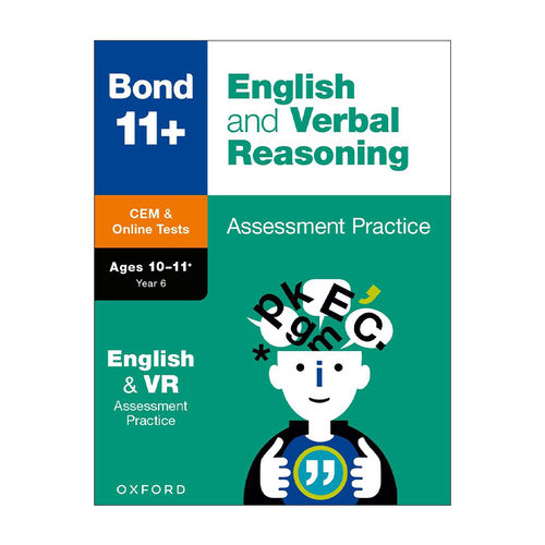 英文原版 Bond 11+ CEM English and Verbal Reasoning Assessment Papers 10-11 牛津邦德英国小升初考试评估试卷英语和文字推理