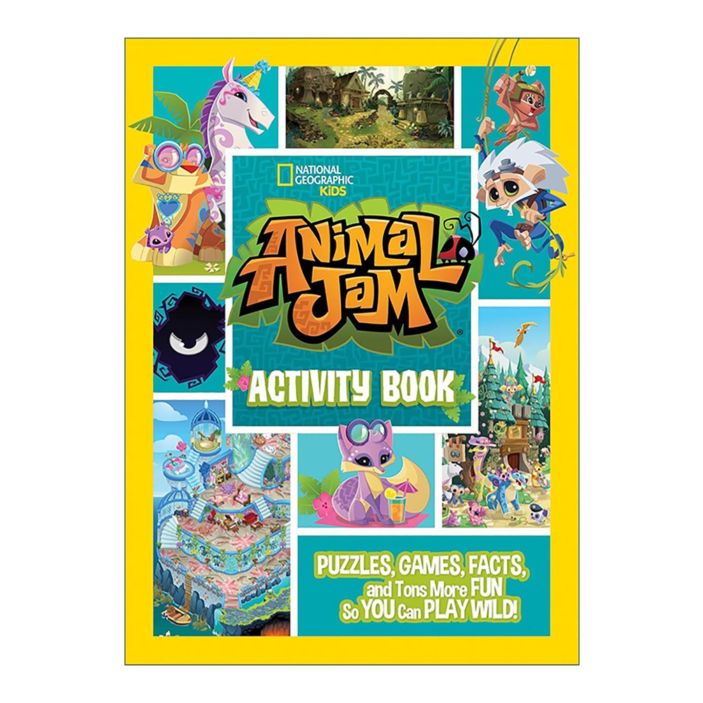 英文原版 Animal Jam Activity Book 动物果酱活动书 儿童谜题 填字游戏 单词搜索 迷宫 数独 英文版 进口英语原版书籍