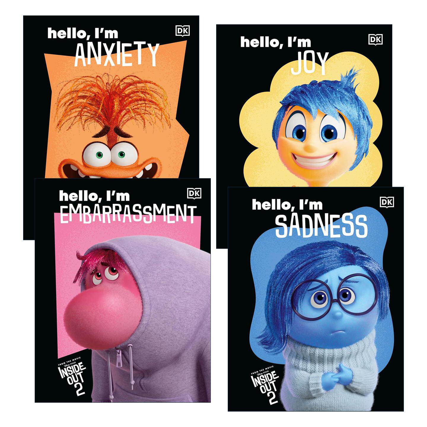 英文原版 Disney Inside Out 2 Hello 头脑特攻队2系列4册 DK儿童情绪管理绘本精装 英文版 进口英语原版书籍