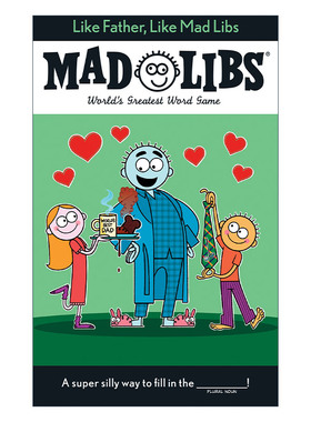 英文原版 Like Father Like Mad Libs 喜欢爸爸 疯狂填词游戏 英文版 进口英语原版书籍