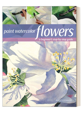 英文原版 Paint Watercolor Flowers 水彩花卉教程 初学者绘画技巧指南 Birgit O'Connor 英文版 进口英语原版书籍
