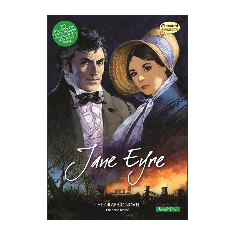 英文原版 Jane Eyre The Graphic Novel Quick Text 简爱 经典文学全彩漫画版 夏洛蒂·勃朗特 英文版 进口英语原版书籍