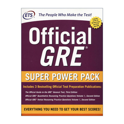 英文原版 Official GRE Super Power Pack 美国研究生入学考试考试指南3本套装 英文版 进口英语原版书籍