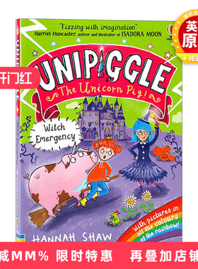 英文原版Usborne Unipiggle: Witch Emergency 独角猪 失踪的魔法书 尤斯伯恩儿童全彩幽默搞笑章节桥梁书 进口英语原版书籍