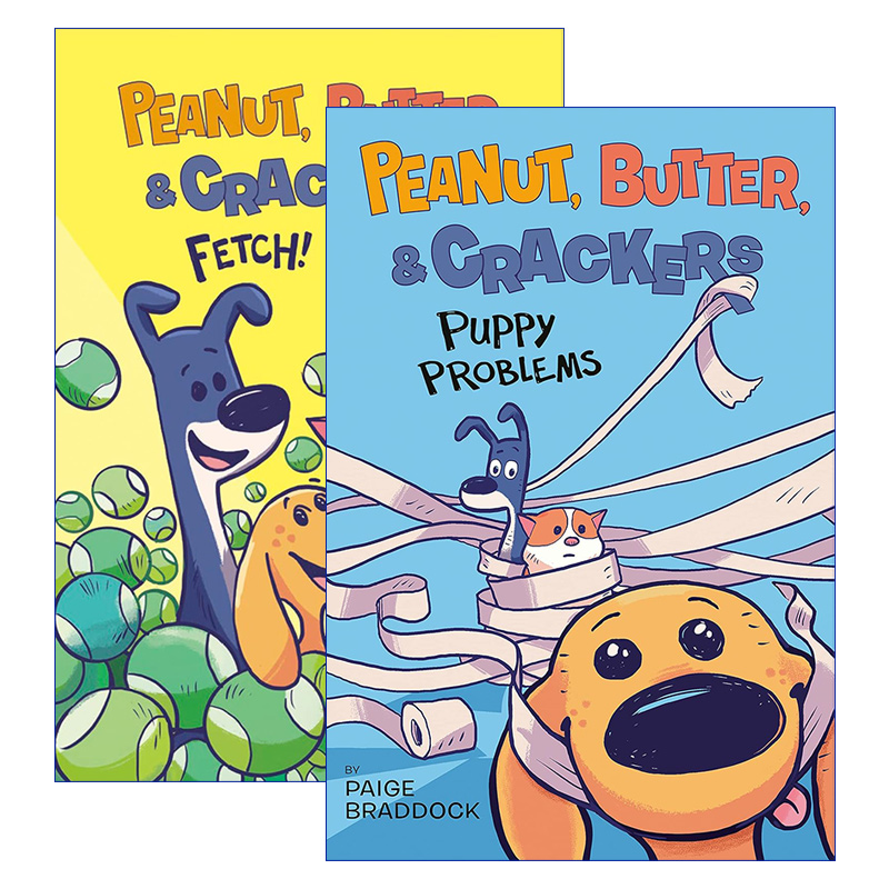 英文原版 Peanut  Butter  and Crackers 花生，黄油和饼干系列2册 儿童幽默漫画 Paige Braddock 英文版 进口英语原版书籍