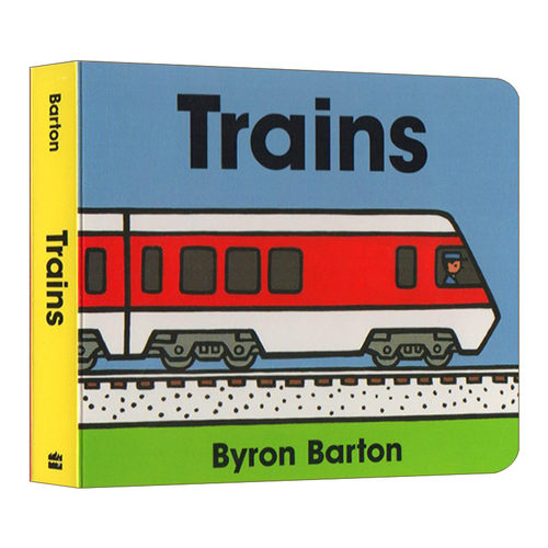 英文原版 Trains 火车 交通工具认知纸板书 Byron Barton拜伦巴顿 英文版 进口英语原版书籍