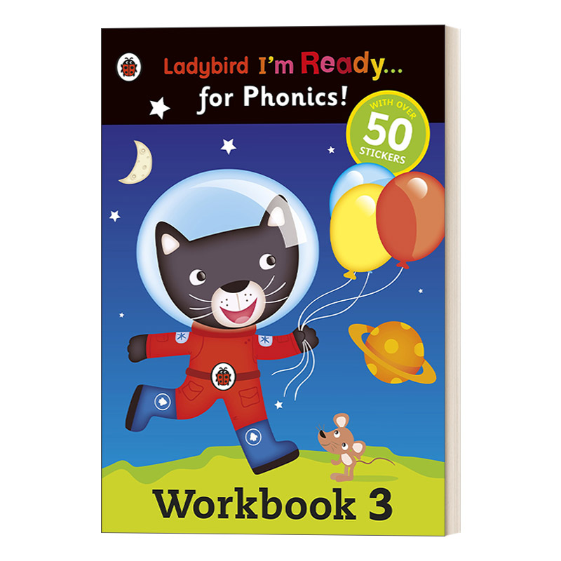 英文原版 Workbook 3 Ladybird I'm Ready for Phonics 小瓢虫语音练习册 3-5岁儿童 英文版 进口英语原版书籍