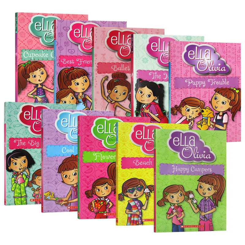 英文原版 Ella And Olivia 姐妹花系列 艾拉和奥利维亚10册 儿童桥梁章节小说 英语阅读提升 女孩读物 英文版 进口英语原版书籍