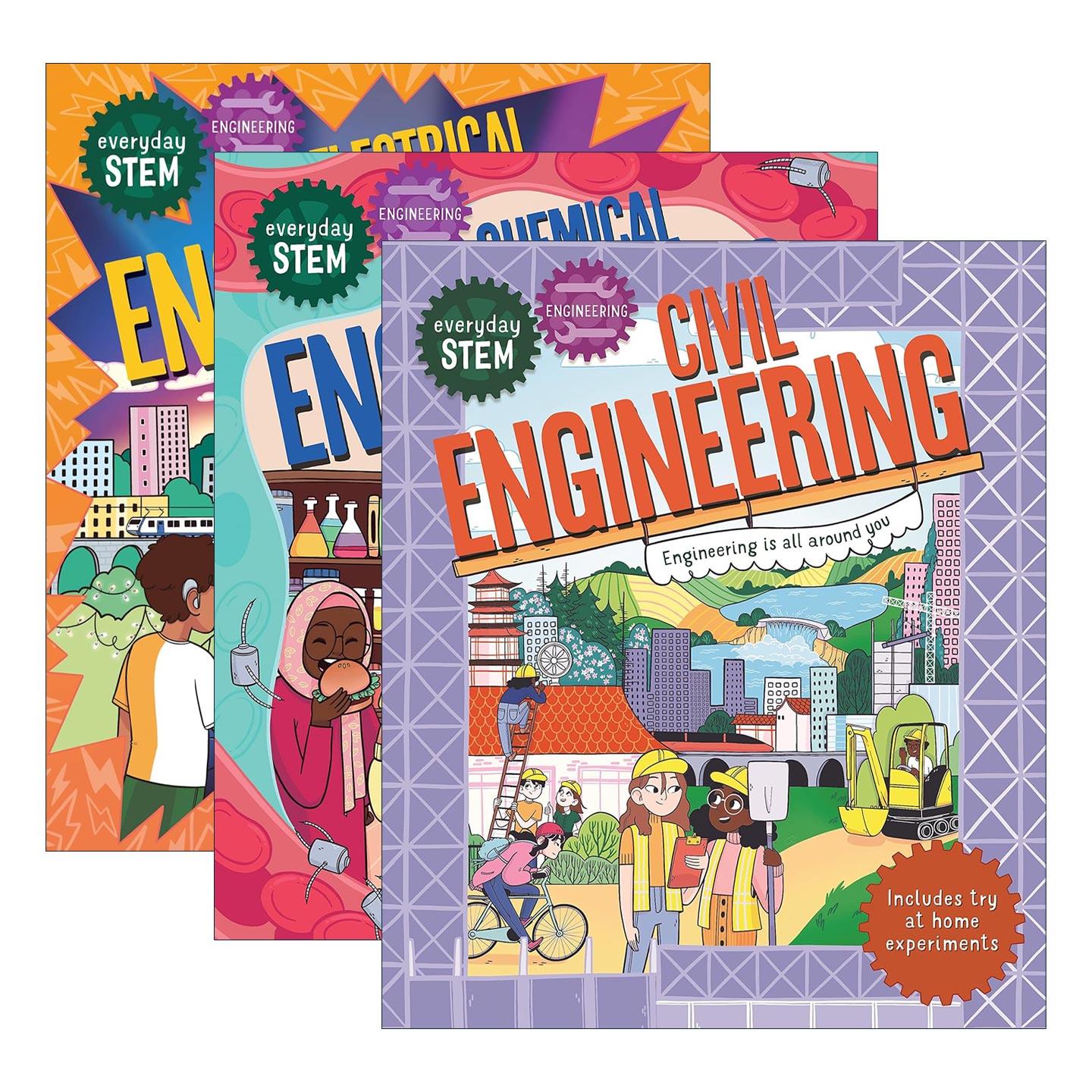 英文原版 Everyday STEM Engineering 儿童每日科学科普百科工程3册 化学/土木/电气工程 英文版 进口英语原版书籍