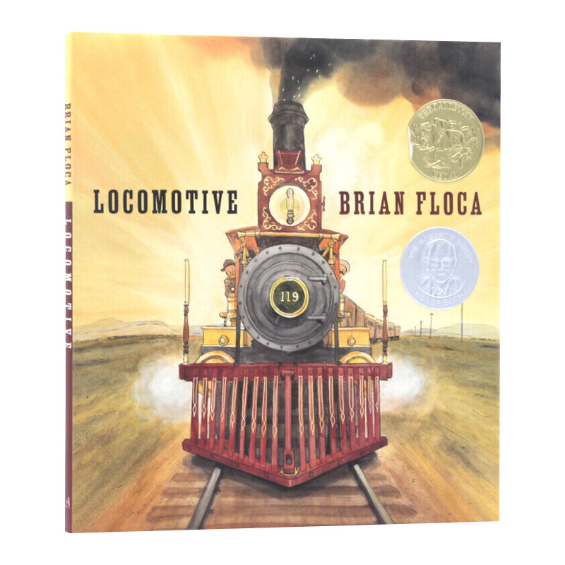 英文原版 精装 locomotive 火车头 2014年凯迪克金奖绘本 英文版 进口
