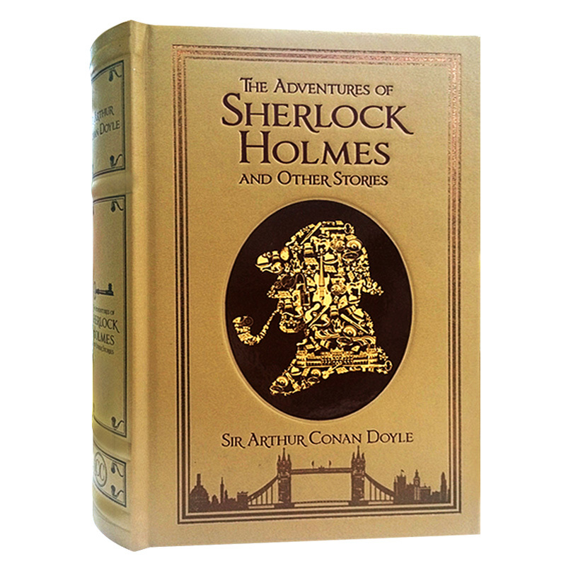 福尔摩斯探案精选集 英文原版 The Adventures of Sherlock Holmes 全英文版侦探小说 柯南道尔 皮质金边精装 进口英语书籍