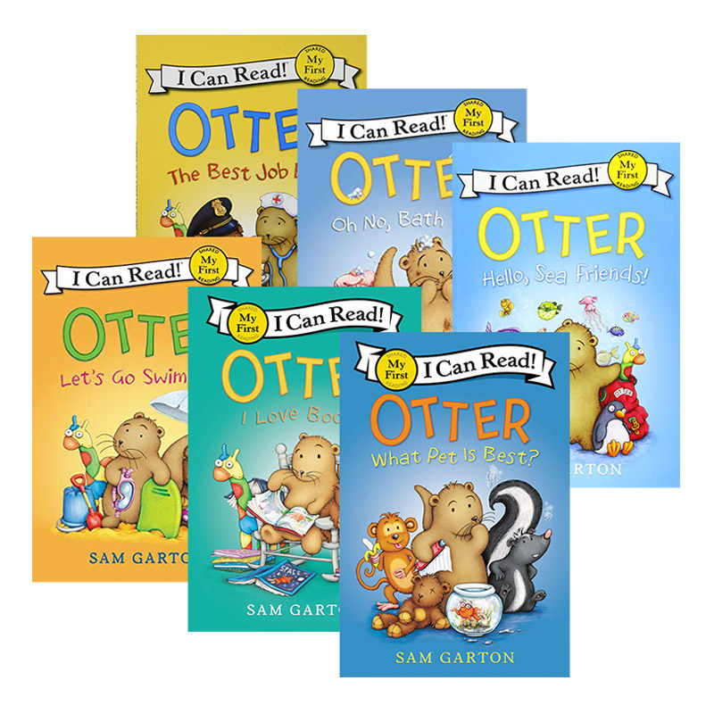 水獭系列6册 英文原版 my first i can read otter 贴近生活 学习日