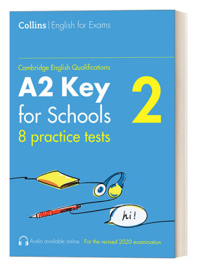 英文原版 Practice Tests for A2 Key For Schools Vol 2 剑桥KET考试8套模拟题 第2辑 英文版 进口英语原版书籍