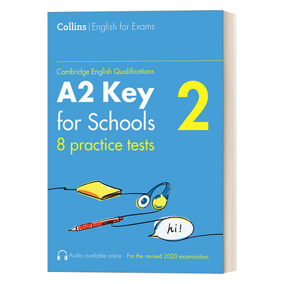 英文原版 Practice Tests for A2 Key For Schools Vol 2 剑桥KET考试8套模拟题 第2辑 英文版 进口英语原版书籍