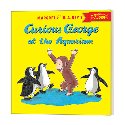 英文原版绘本 Curious George at the Aquarium with downloadable audio 好奇猴乔治在水族馆 音频可下载 英文版 进口英语原版书