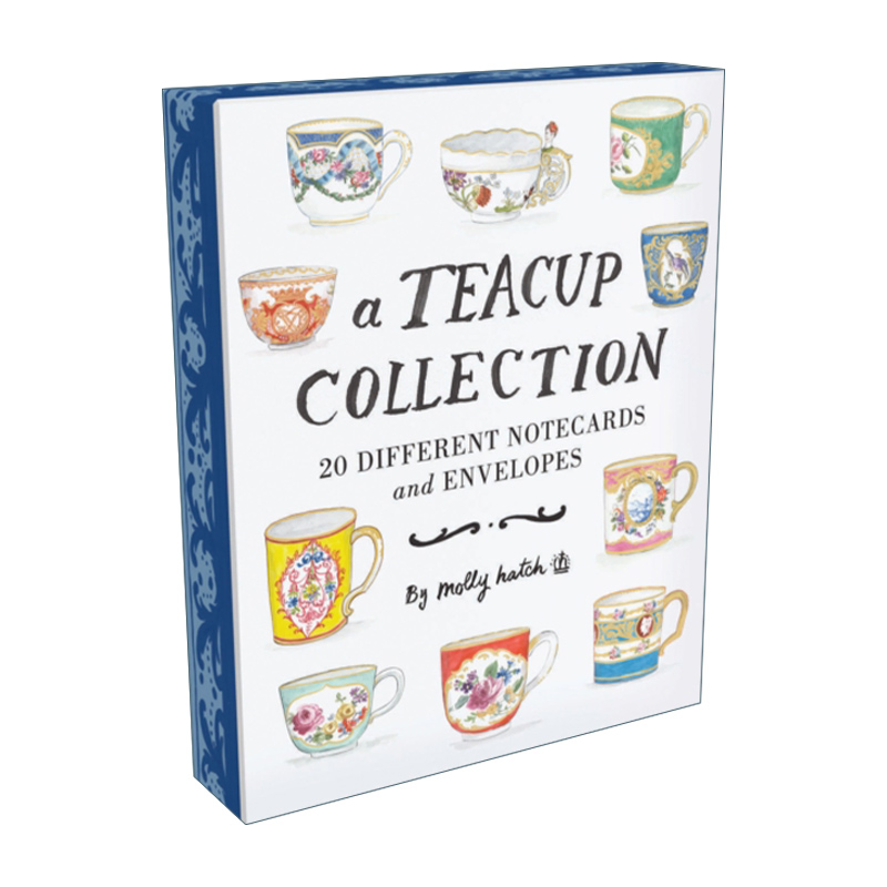 英文原版 Teacup Collection Notes茶杯收集本 20种不同的标签卡和信封英文版进口英语原版书籍