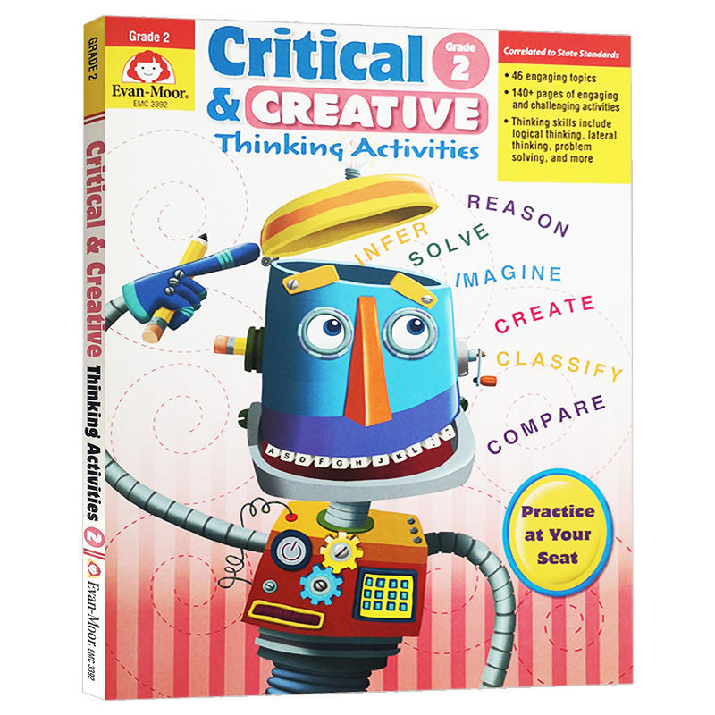 批判性与创造性思维练习 二年级 英文原版 Critical and Creative Thinking Activities Grade 2 英文版美国加州小学英语教辅