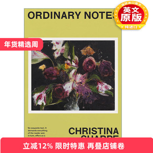 英文原版 Ordinary Notes 寻常笔记 克里斯蒂娜·夏普 美国国家图书奖非虚构类图书决选 英文版 进口英语原版书籍