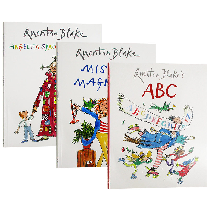 昆汀布莱克绘本3册 英文原版 mister magnolia 脚丫先生 神奇的口袋