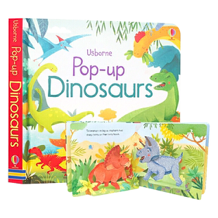 恐龙立体书 英文原版绘本 Usborne Pop Up Dinosaurs 尤斯伯恩 英文版儿童英语启蒙纸板书 恐龙认知翻翻书 进口原版书籍