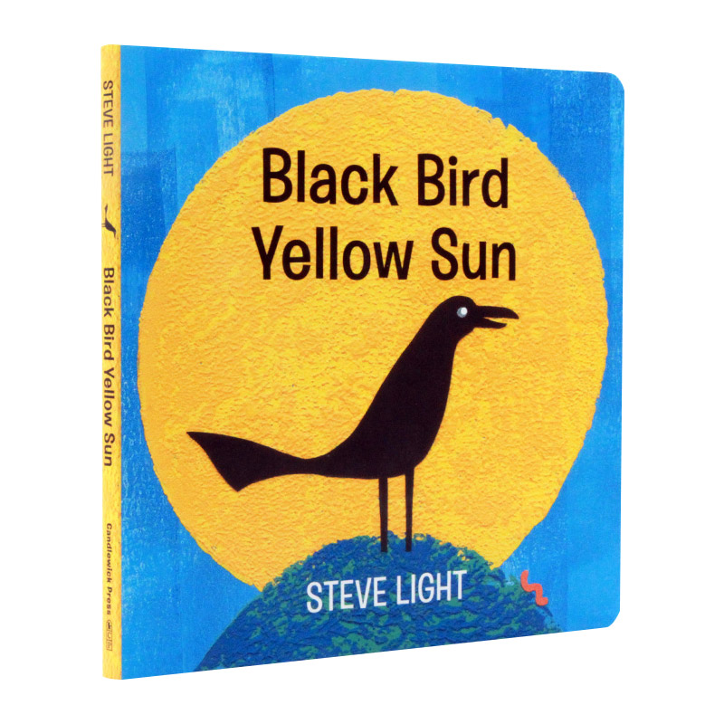 英文原版 Black Bird Yellow Sun 黑鸟黄太阳 0-3岁幼儿儿童色彩启蒙认知绘本 Steve Light 纸板书 英文版 进口英语原版书籍
