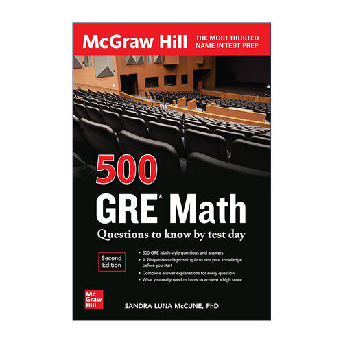 英文原版 500 GRE Math Questions to Know By Test Day 美国研究生入学考试数学500题 第2版 英文版 进口英语原版书籍
