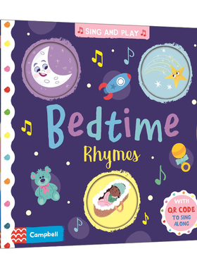 英文原版绘本 Bedtime Rhymes 睡前童谣 绘本 低幼童谣机关操作纸板书 Sing and Play系列 英文版 进口英语原版书籍