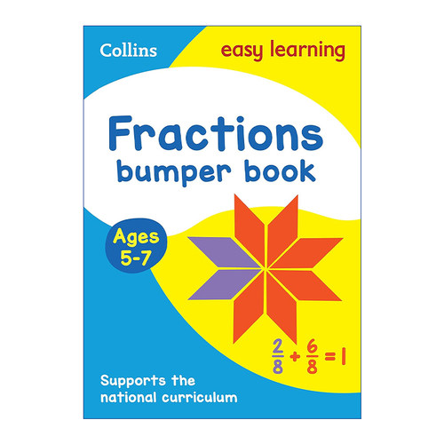 英文原版 Collins Easy Learning KS1-Fractions Ages 5-7 柯林斯易学儿童KS1英语练习册 英文版 进口英语原版书籍