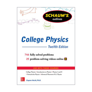 英文原版 Schaum's Outline of College Physics 全美经典学习指导系列 大学物理 第12版 英文版 进口英语原版书籍