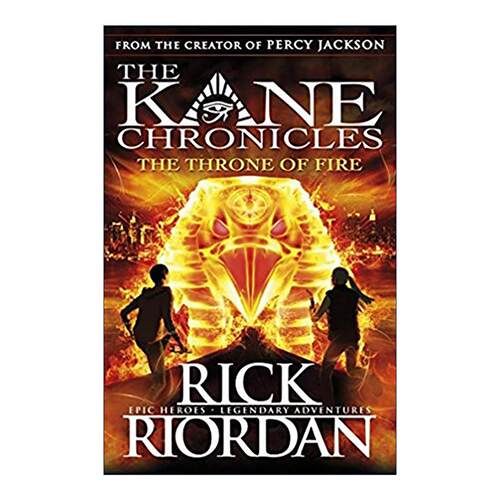 英文原版 The Kane Chronicles The Throne of Fire波西·杰克逊埃及守护神系列 凯恩与烈焰王座 青少年科幻小说 进口英语原版书籍