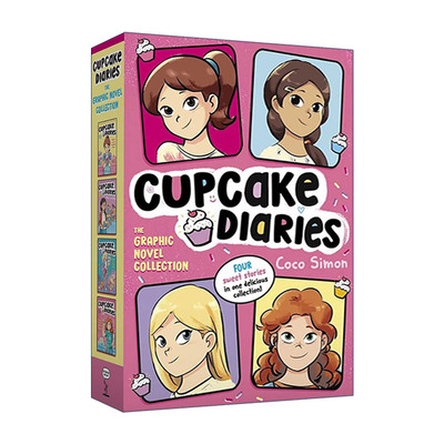 英文原版 Cupcake Diaries The Graphic Novel Collection Boxed Set 蛋糕烘焙师 1-4册盒装 漫画版 英文版 进口英语原版书籍
