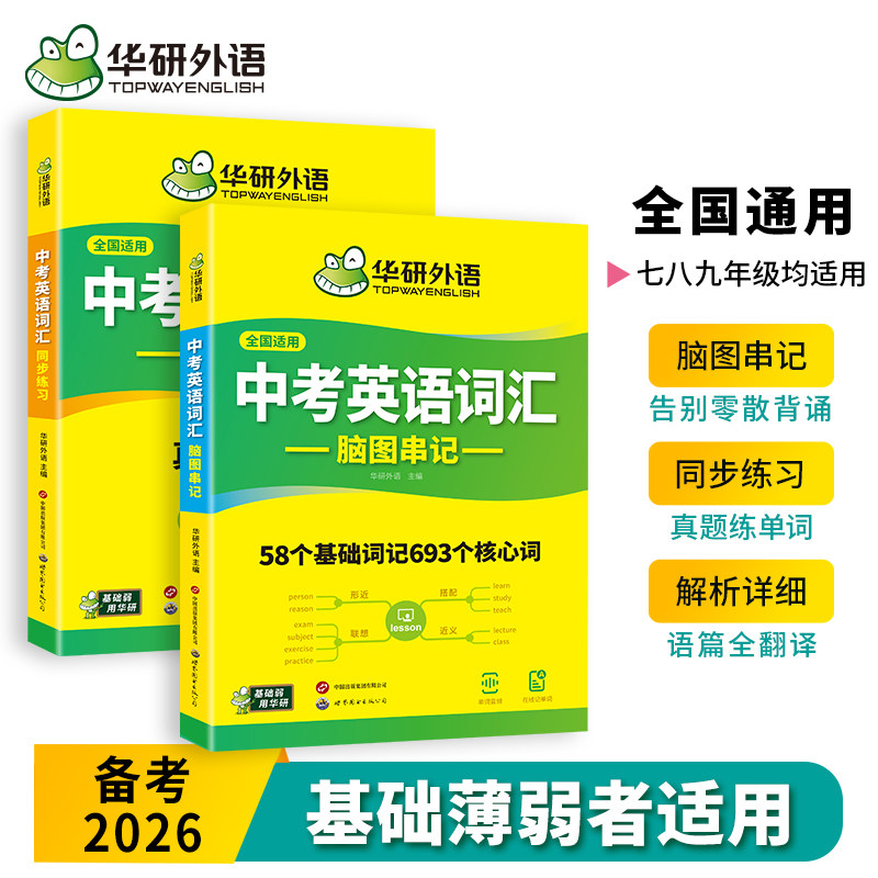 华研外语中考英语词汇核心词