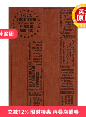 英文原版 The U.S. Constitution and Other Key American Writings 美国宪法及其他重要著作 第2版 软精装皮质封面词云经典