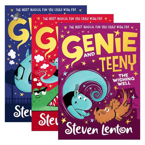 英文原版 Genie and Teeny 精灵和狗狗的魔幻冒险系列1-3册 许愿 胡思乱想 许愿井 初级章节桥梁书 英文版 进口英语原版书籍