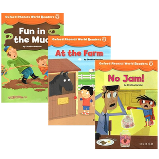 牛津自然拼读阅读绘本2级 3本套装 英文原版 Oxford Phonics World Readers Level 2 自然拼读分级读物 英文版进口英语阅读书籍