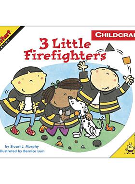 英文原版 Mathstart Level 1 3 Little Firefighters 数学启蒙绘本1级 3个小消防员 英文版 进口英语原版书籍