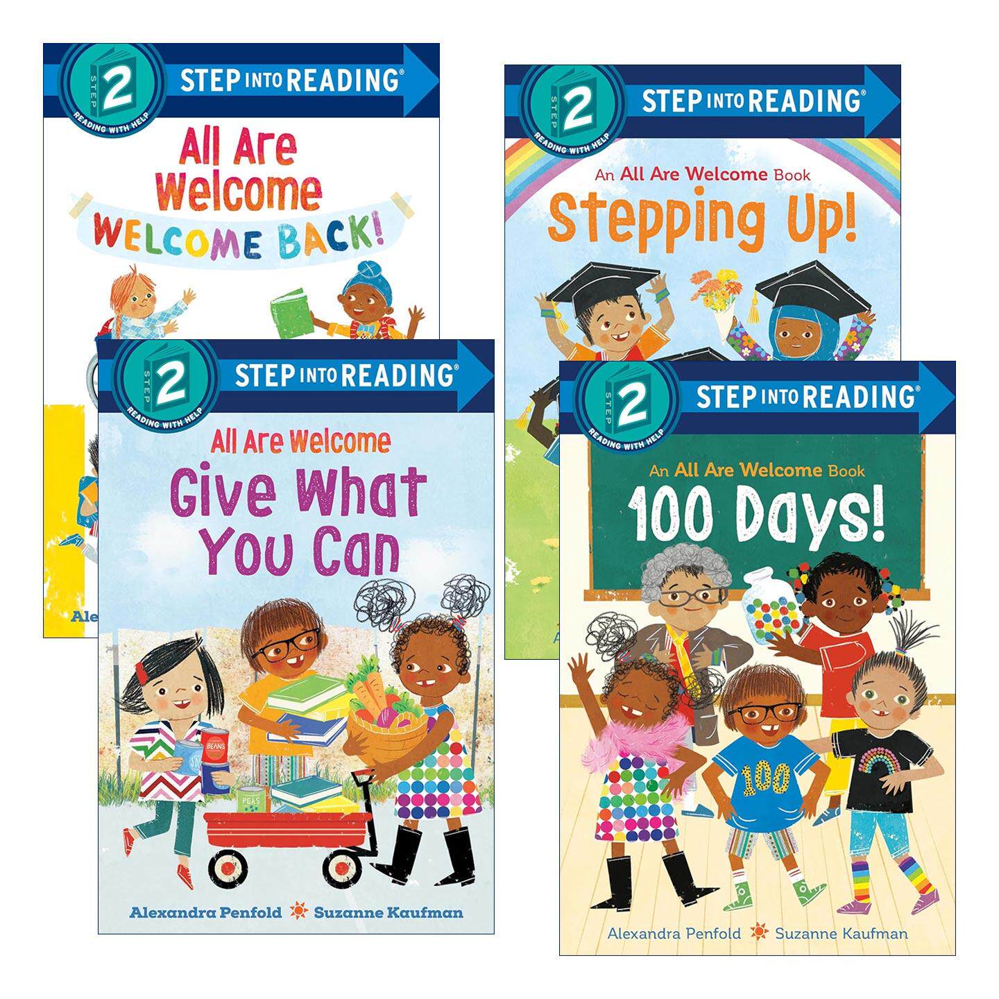 英文原版 Step into Reading 2 - All Are Welcome系列4册 尽你所能 晋升 庆祝100天 兰登经典分级读物 英文版 进口英语原版书籍