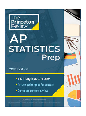 英文原版 Princeton Review AP Statistics Prep 20th Edition 普林斯顿评论AP统计学 第20版 2024 英文版 进口英语原版书籍