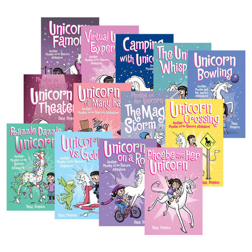 英文原版 Phoebe and Her Unicorn 菲比和她的独角兽1-13册 友谊主题 儿童英语读物 全彩漫画 英文版 进口英语原版书籍