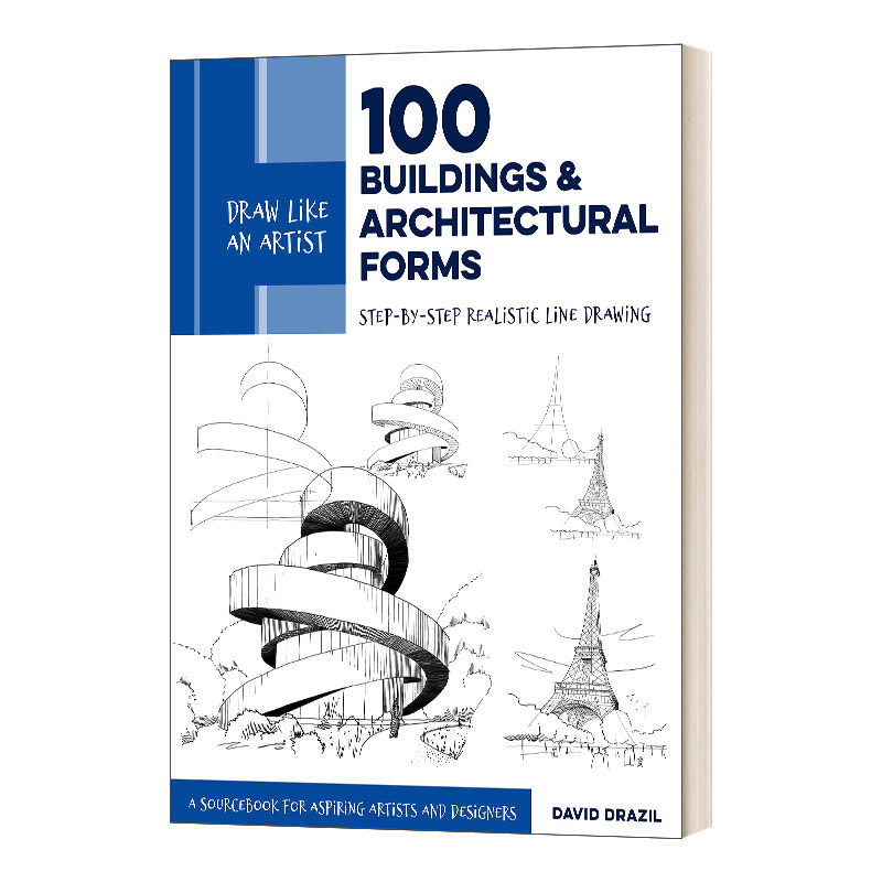 英文原版 Draw Like an Artist 像艺术家一样画画 100 座建筑物和建筑形式 英文版 进口英语原版书籍