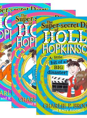 英文原版 Holly Hopkinson 霍莉的超级秘密日记1-3册 青少年幽默插画故事书 英文版 进口英语原版书籍